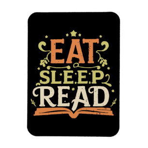 Eat Sleep Read, Funny Reading Magnet