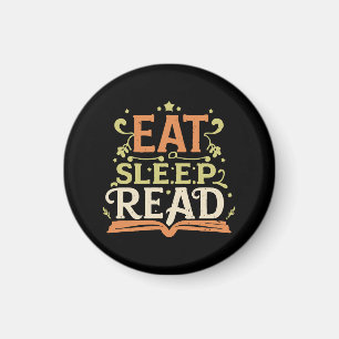 Eat Sleep Read, Funny Reading Magnet
