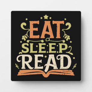 Eat Sleep Read, Funny Reading Plaque