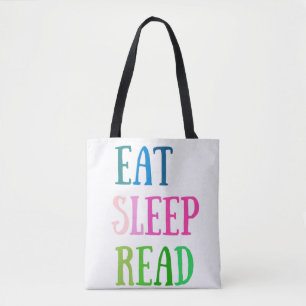 EAT SLEEP READ tote Bag