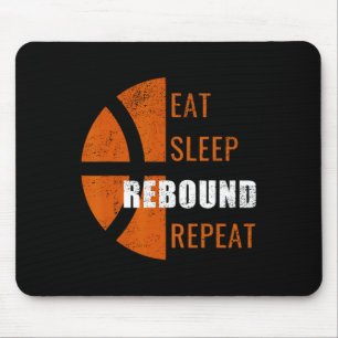 Eat Sleep Rebound Repeat Fun Bysketbyll Men Women Mouse Pad