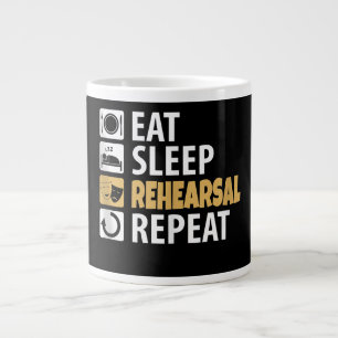 Eat Sleep Rehearsal Repeat Large Coffee Mug