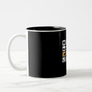 Eat Sleep Rehearsal Repeat - Theatre Quotes Acting Two-Tone Coffee Mug