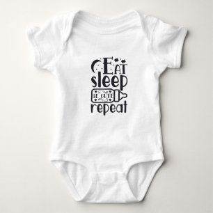 Eat Sleep Repeat Baby – Funny Newborn Bodysuit