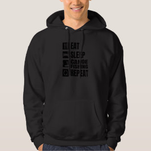 Eat Sleep Repeat Canoe Fishing Hoodie