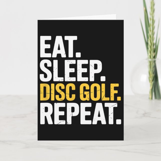 Eat Sleep Repeat Frisbee Golf Player Disc Golf  Card (Front)