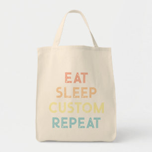 Eat Sleep Repeat Personalised Gift Tote Bag