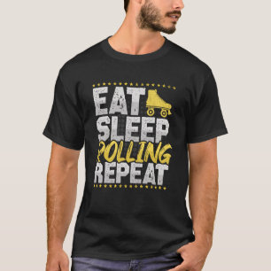 Eat Sleep Repeat Skating Hobby Roller Skates T-Shirt