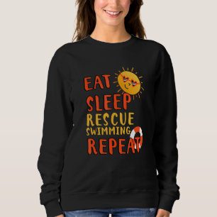 Eat Sleep Rescue Swimming Repeat Rescue Swimming H Sweatshirt