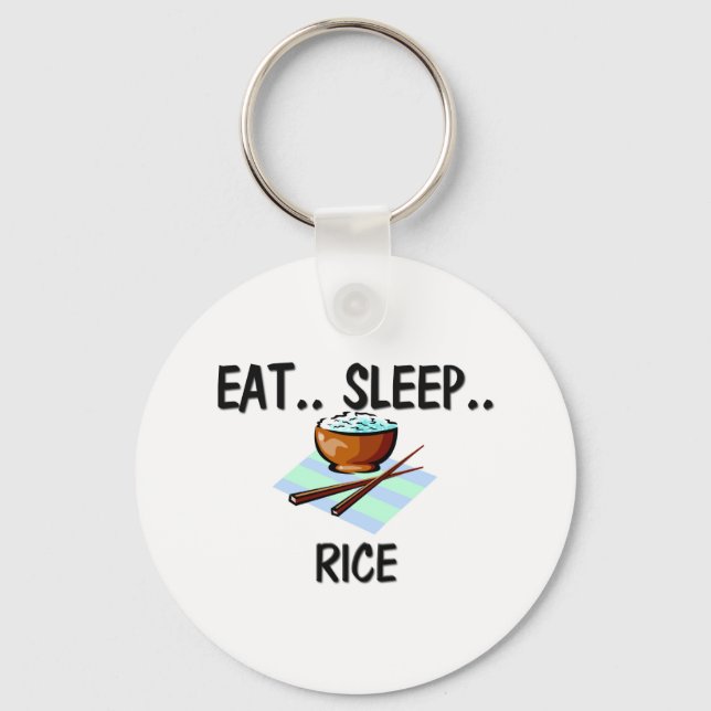 Eat Sleep RICE Key Ring (Front)