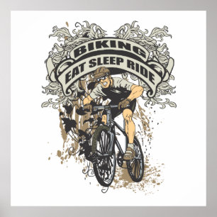 Eat, Sleep, Ride Biking Poster