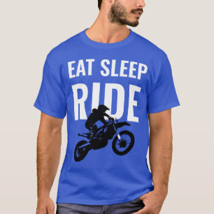 Eat Sleep Ride Motocross Motorcycle Sport Pop Art T-Shirt