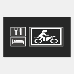 Eat. Sleep. RIDE! Rectangular Sticker