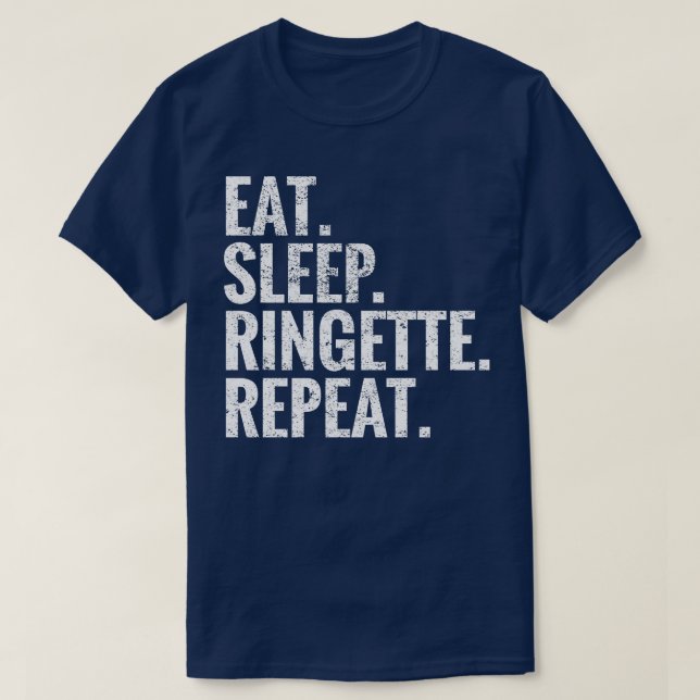 Eat Sleep Ringette Repeat T-Shirt (Design Front)