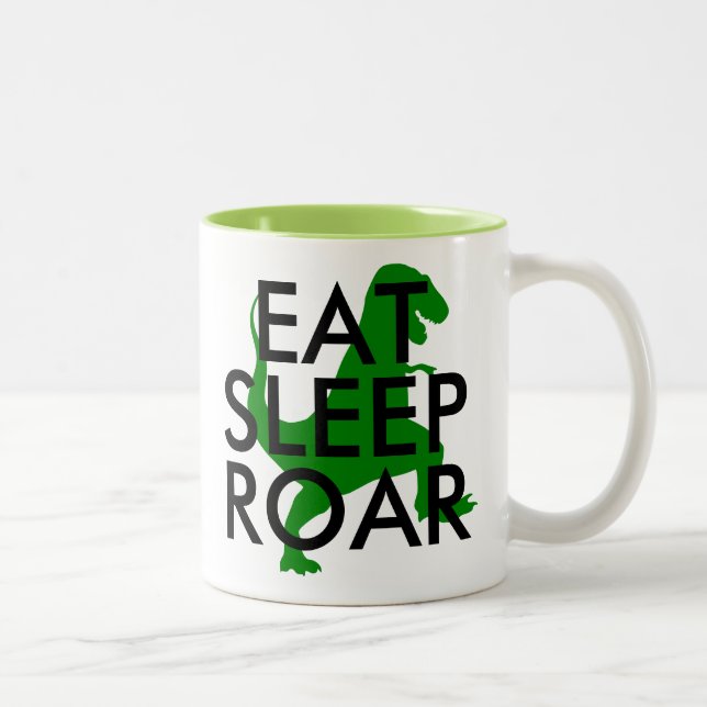 Eat Sleep Roar Dinosaur mug | Cute Saying Kids Mug (Right)