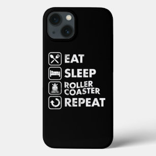Eat Sleep Roller Coasters Repeat Amusement Theme P iPhone 13 Case