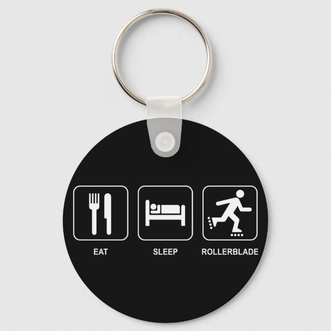 Eat Sleep Rollerblade Keychain (Front)