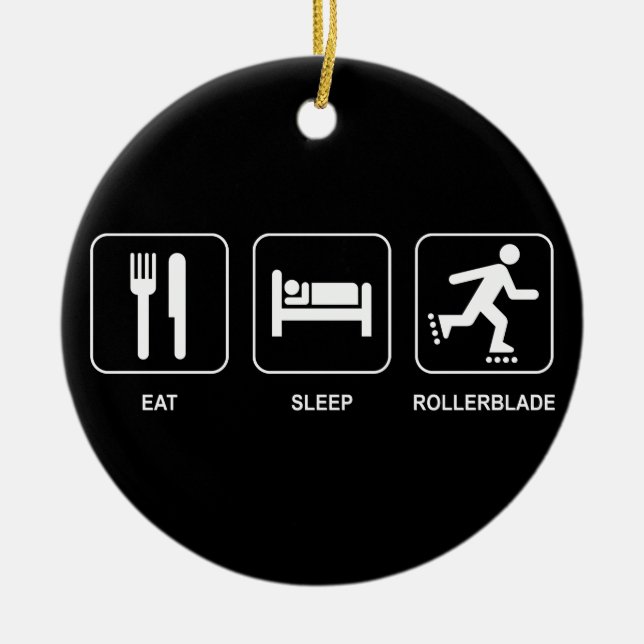Eat Sleep Rollerblade Ornament (Front)