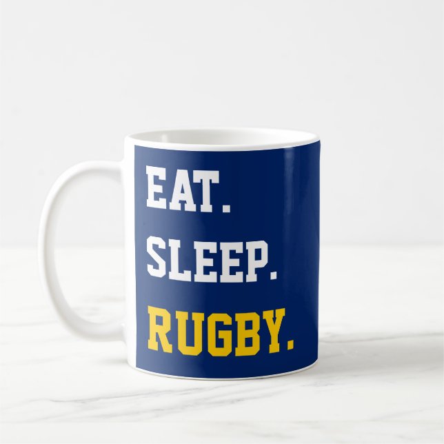 Eat Sleep rugby Coffee Mug (Left)