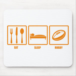 Eat Sleep Rugby Mouse Pad