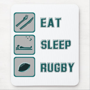 Eat Sleep Rugby Mouse Pad