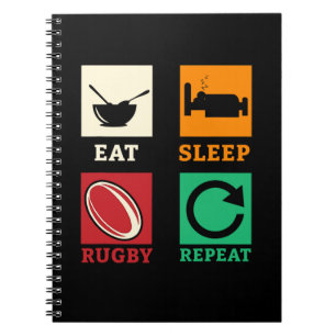 Eat Sleep Rugby Repeat Rugby Player Rugby Coach Notebook