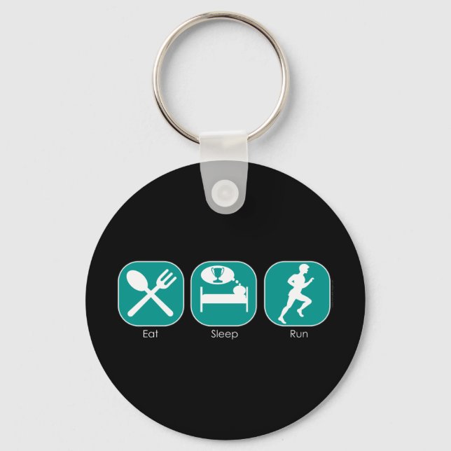 Eat Sleep Run Key Ring (Front)