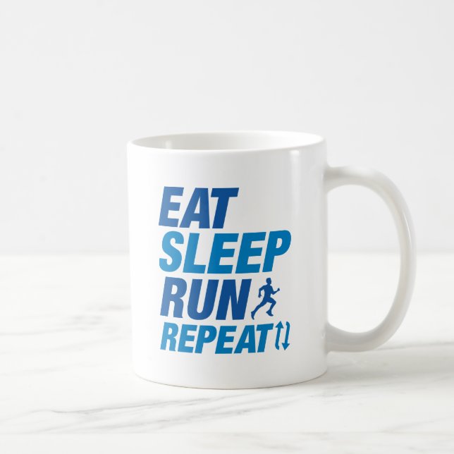 Eat Sleep Run Repeat Coffee Mug (Right)