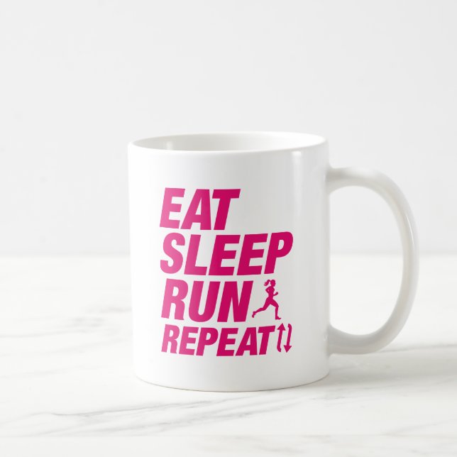 Eat Sleep Run Repeat Coffee Mug (Right)