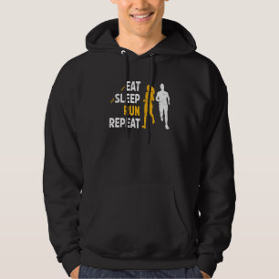Eat Sleep Run Repeat For A Running Sport Cardio Wo Hoodie