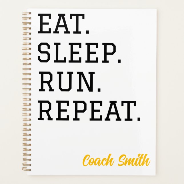 Eat Sleep Run Repeat Planner (Front)