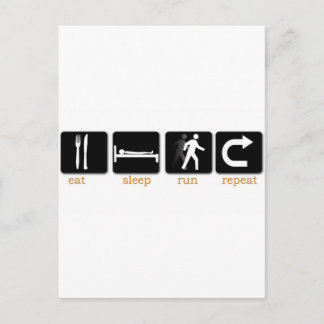 Eat Sleep Run Repeat Postcard