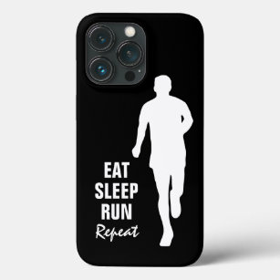 Eat Sleep Run Repeat runner silhouette iPhone 13 Pro Case