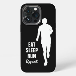 Eat Sleep Run Repeat runner silhouette iPhone 13 Pro Case