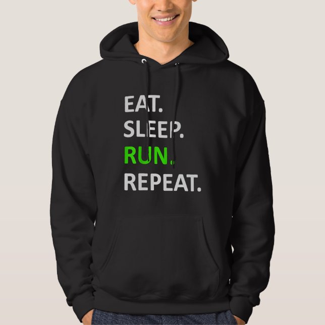 Eat Sleep Run Repeat Shirt  Funny Runner Shirt (Front)