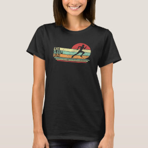 Eat Sleep Run Vintage Style Runner For Running Mar T-Shirt