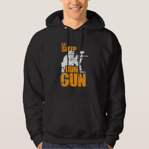 Eat Sleep & Run With A Gun Paintball Hoodie
