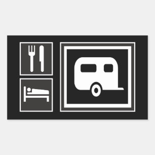 Eat. Sleep. RV! Rectangular Sticker