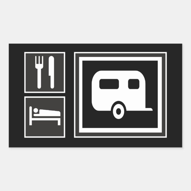 Eat. Sleep. RV! Rectangular Sticker (Front)