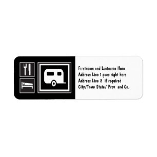 Eat. Sleep. RV! Return Address Label