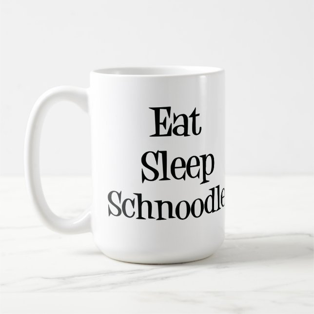 Eat Sleep Schnoodle Mug (Left)