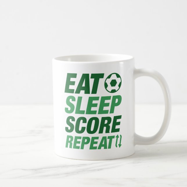 Eat Sleep Score Repeat Coffee Mug (Right)