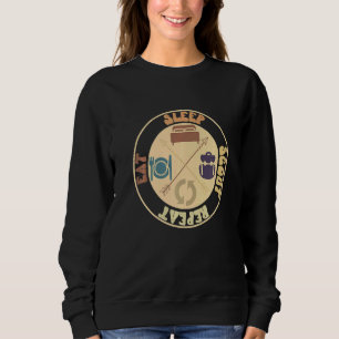Eat Sleep Scout Repeat For Camping Enthusiast Desi Sweatshirt