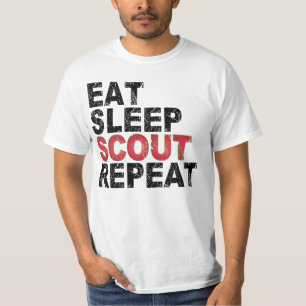 Eat Sleep Scout Repeat Funny Scouting Outdoor Gift T-Shirt