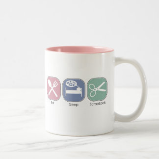 Eat Sleep Scrapbook Two-Tone Coffee Mug