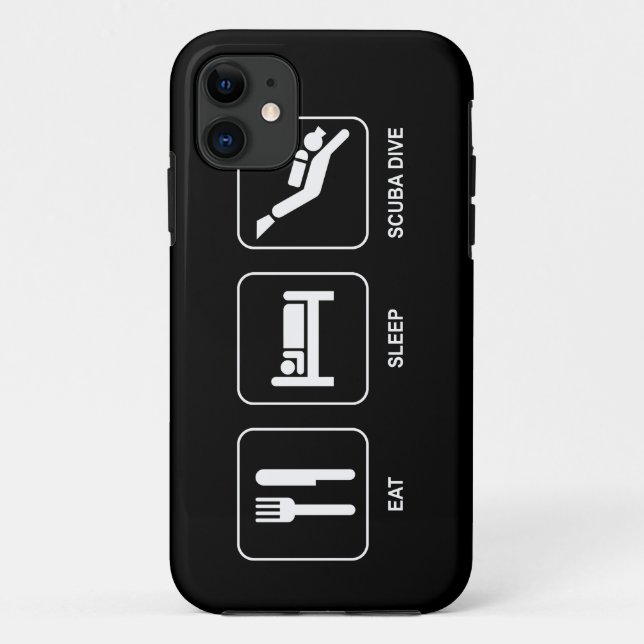 Eat Sleep Scuba Dive Case-Mate iPhone Case (Back)