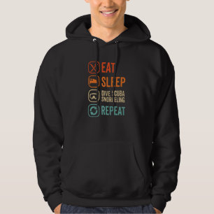 Eat Sleep Scuba Repeat Scuba Diver Diving Snorkeli Hoodie