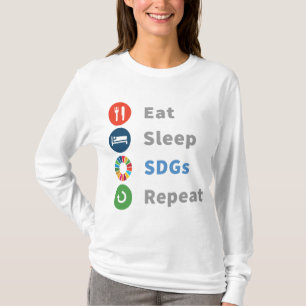 Eat Sleep SDGs Repeat Long Sleeve Polo Shirts