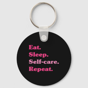 Eat Sleep Self-care Repeat, Mental Health Awarenes Key Ring