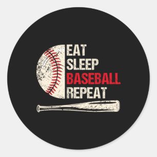Eat Sleep Sell Repeat Funny Sell Player 1 Classic Round Sticker